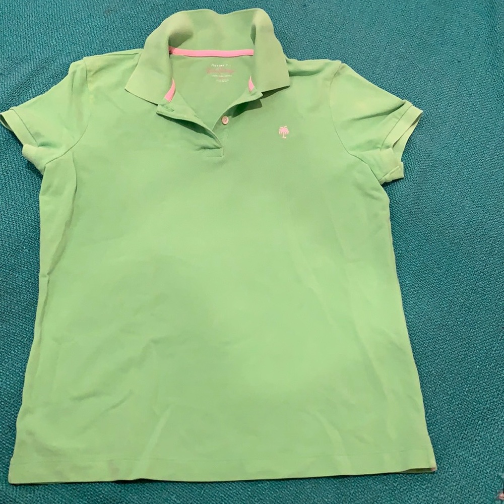 Lime green collared shirt